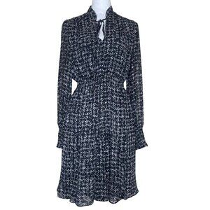 Just...Taylor Women Flowy Feminine Sheer Long Sleeve Midi Dress S Romantic Sexy